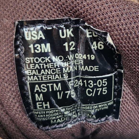 Wolverine "Raider" 6" Work Boot Carbon Toe Brown Leather W02419 | Men's Size 13 - Picture 12 of 15